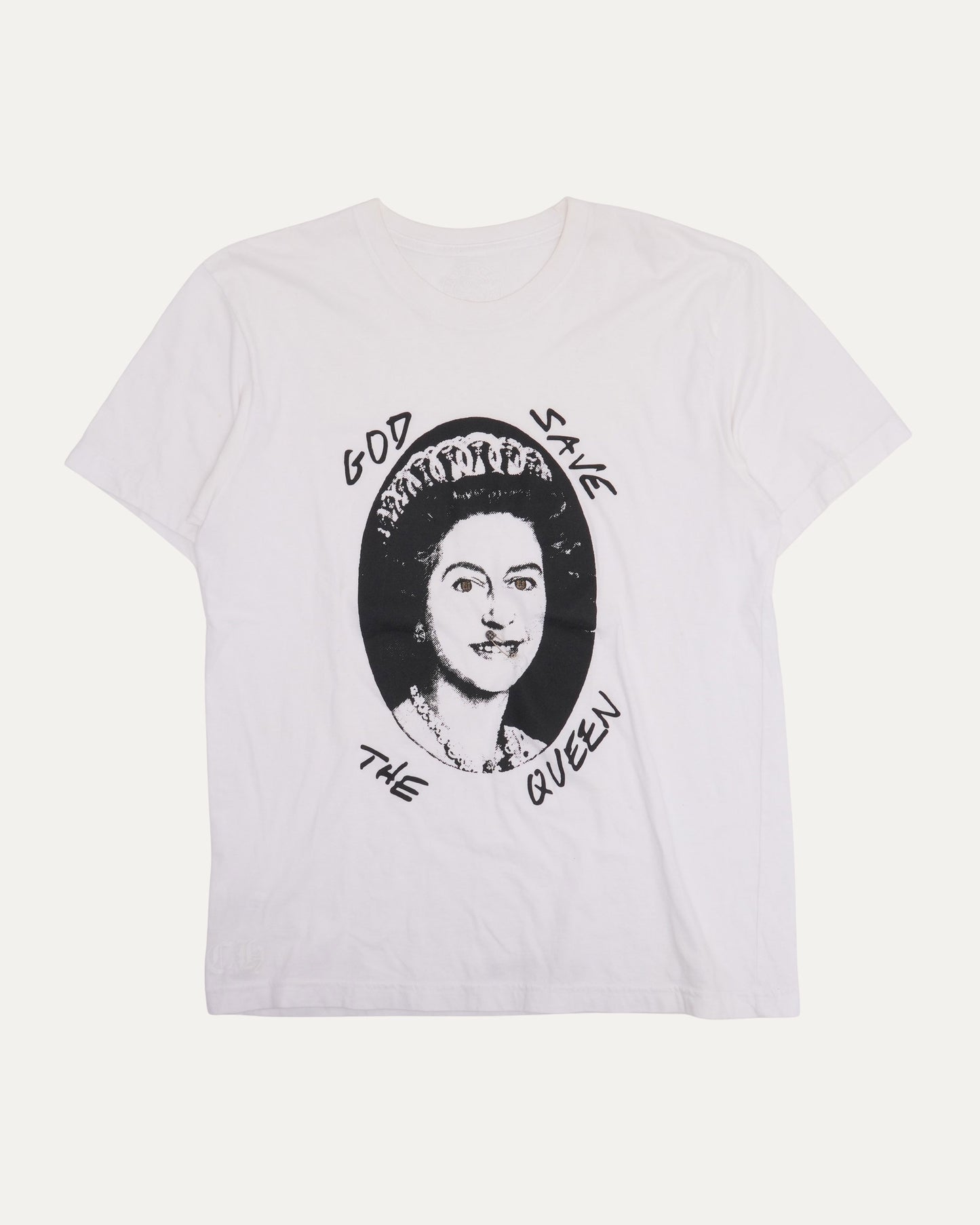 Safety Pin Embellished Sex Pistols God Save the Queen T-Shirt