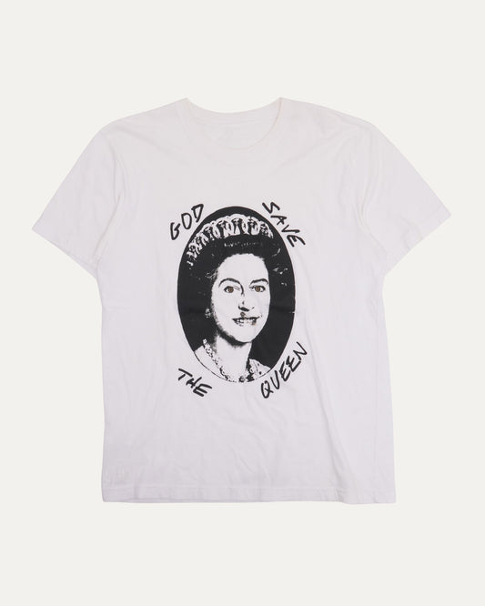 Safety Pin Embellished Sex Pistols God Save the Queen T-Shirt