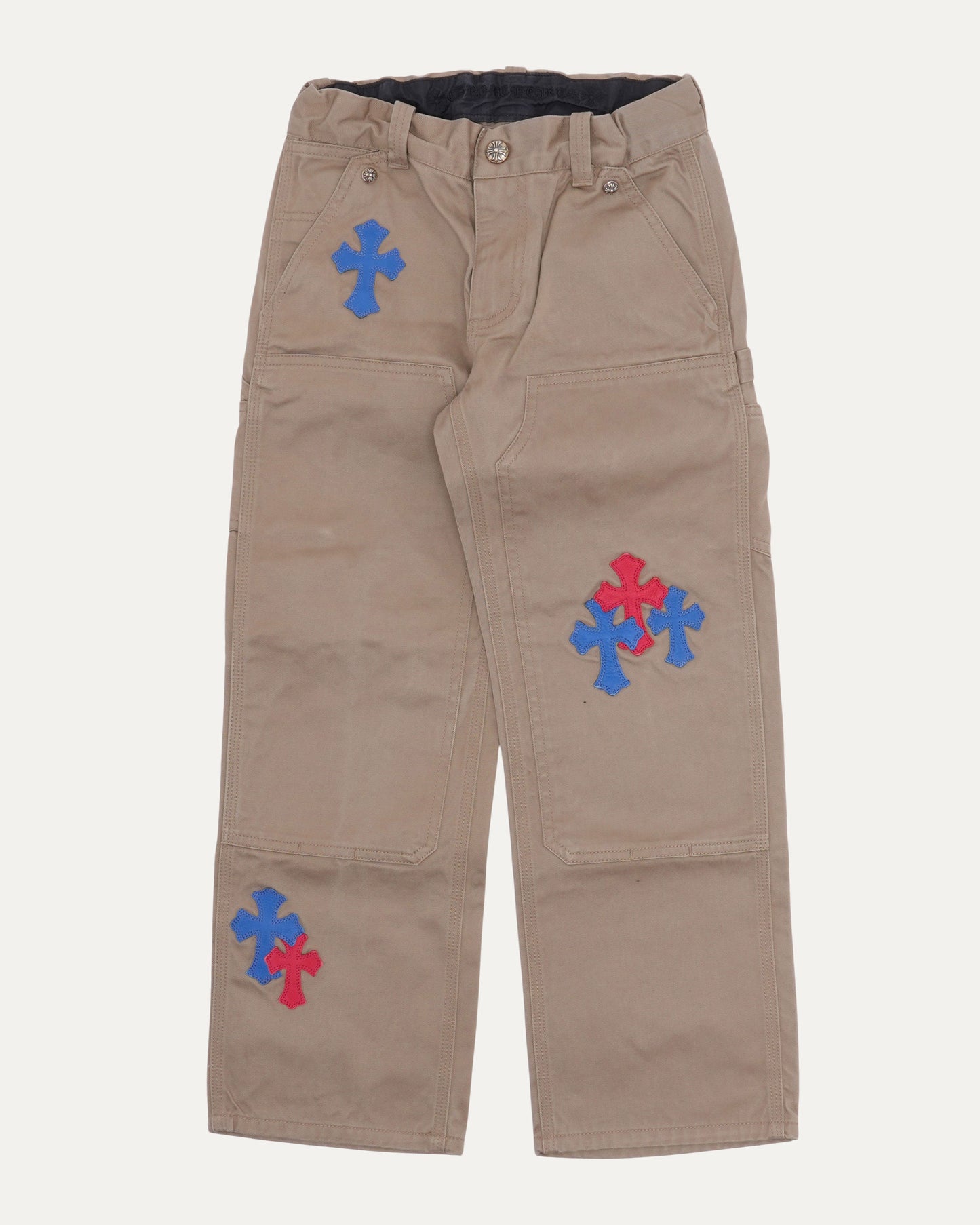 Kids Cross Patch Double Knee Carpenter Pants