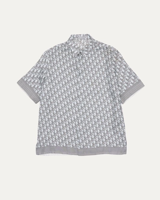 Diamond Oblique Silk Shirt