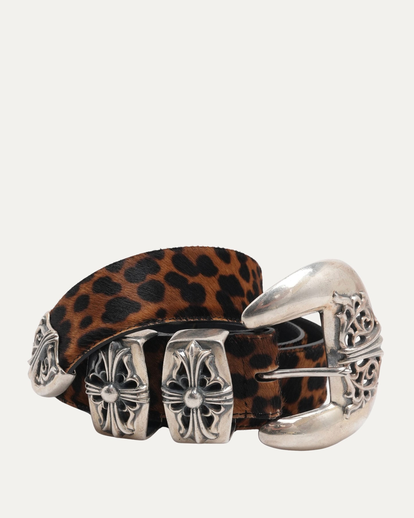 Pony Hair Three Piece Leather Belt