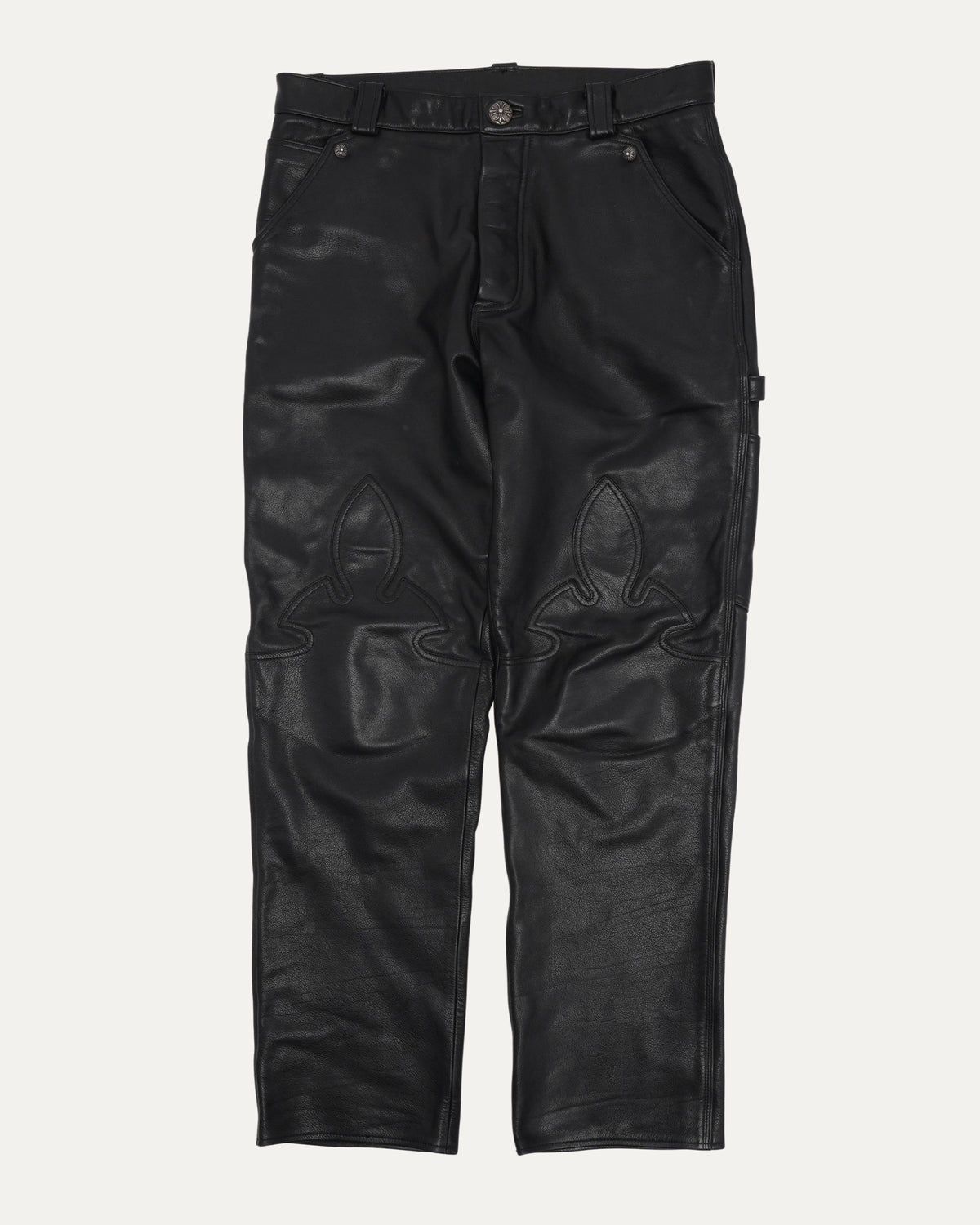 Fleur Knee Leather Pants
