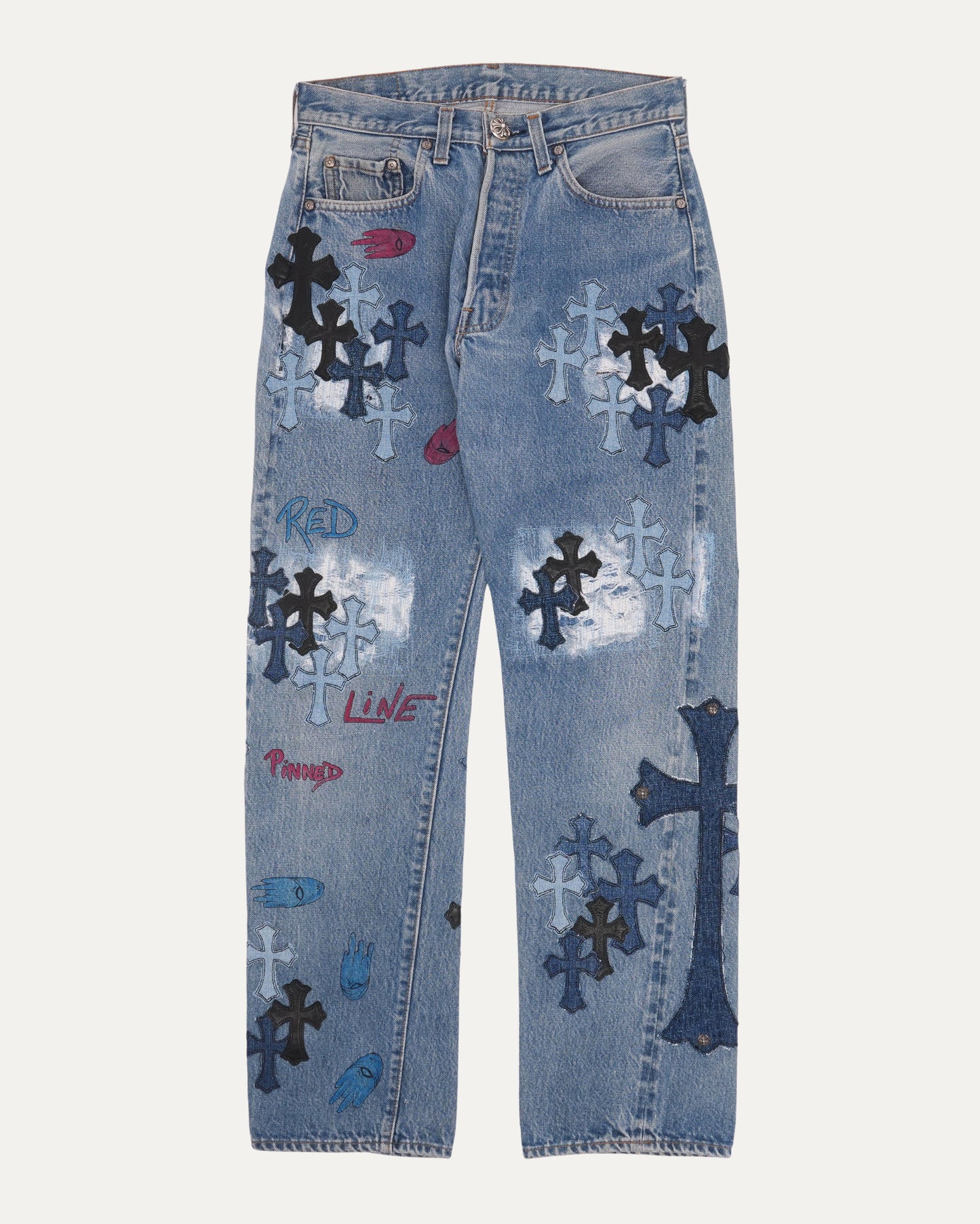 Matty Boy Levi's 501 Cross Patch Embellished Jeans