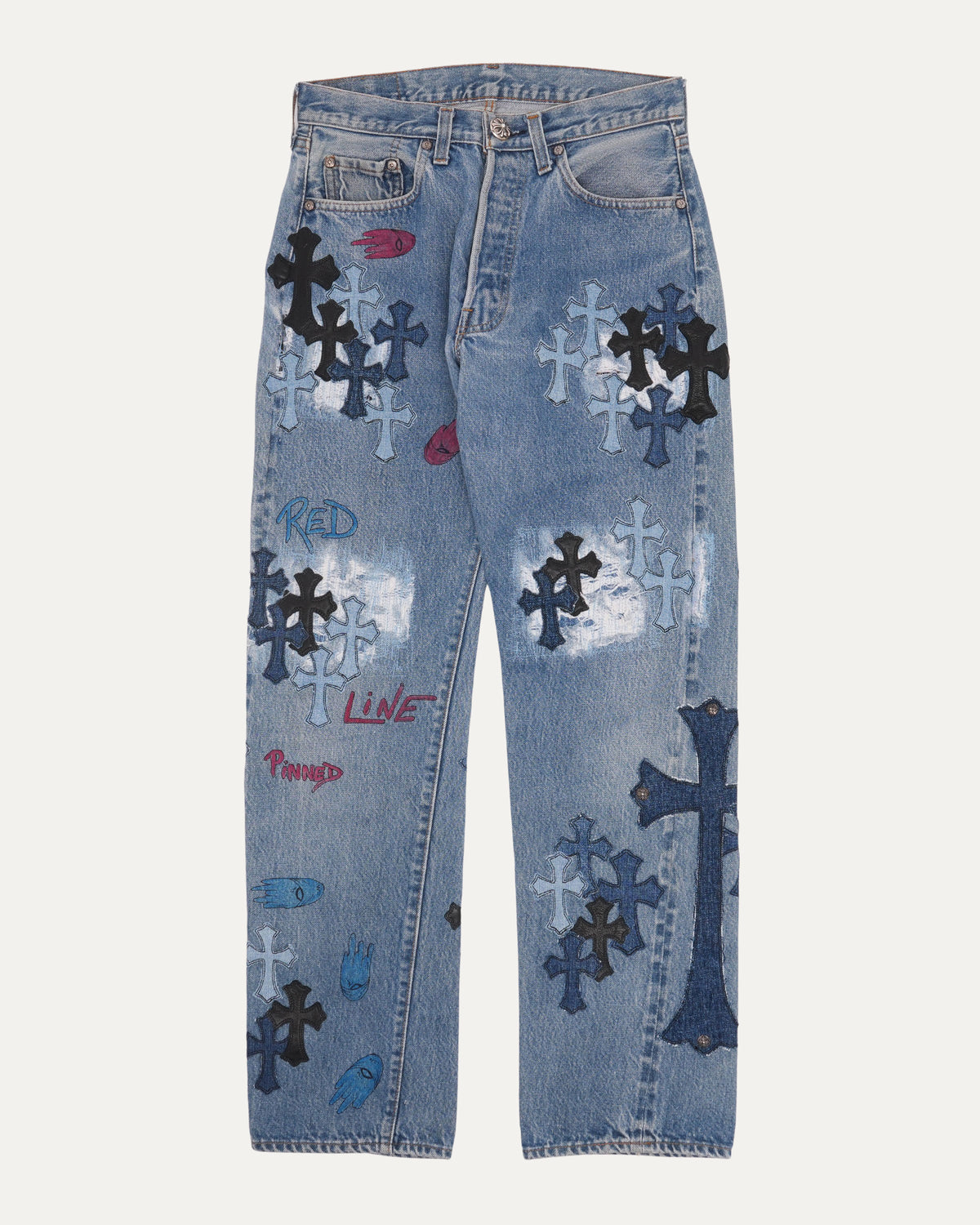 Matty Boy Levi's 501 Cross Patch Embellished Jeans