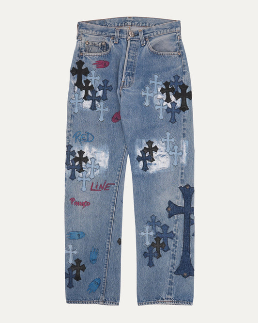 Matty Boy Levi's 501 Cross Patch Embellished Jeans