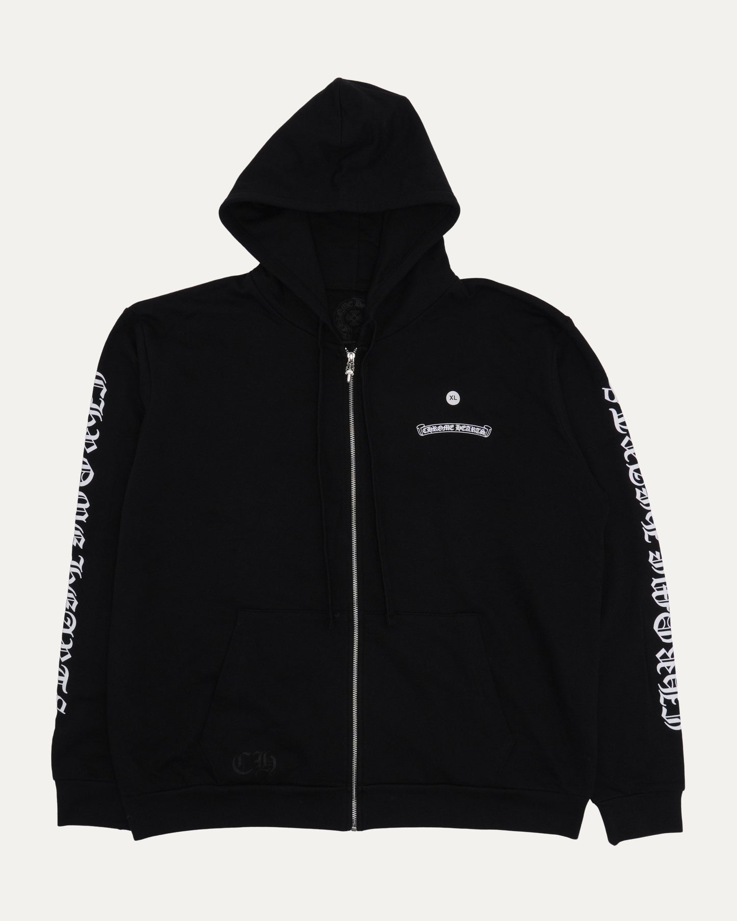 Scroll Logo Spellout Zip Up Hoodie
