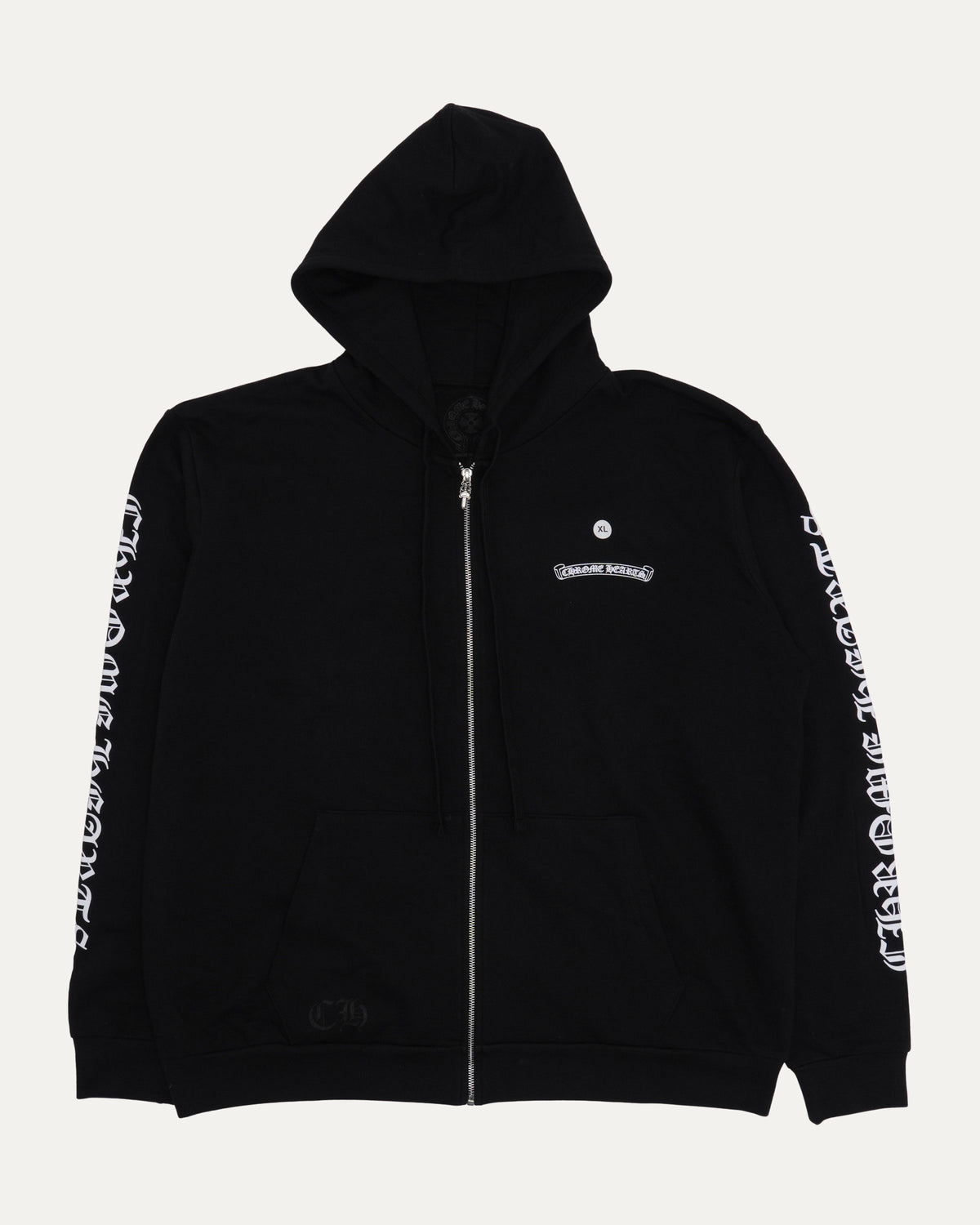 Scroll Logo Spellout Zip Up Hoodie