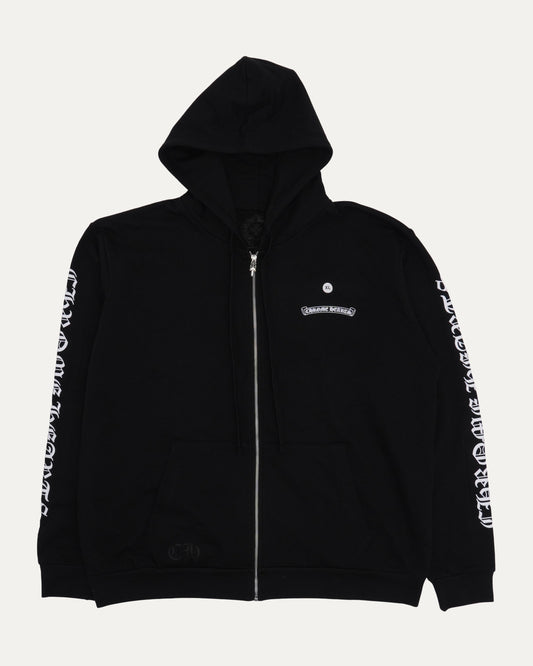 Scroll Logo Spellout Zip Up Hoodie