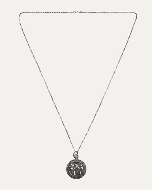 Large Angel Medallion w/ Roll Chain