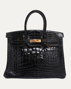 Shiny Porosus Crocodile Birkin 35