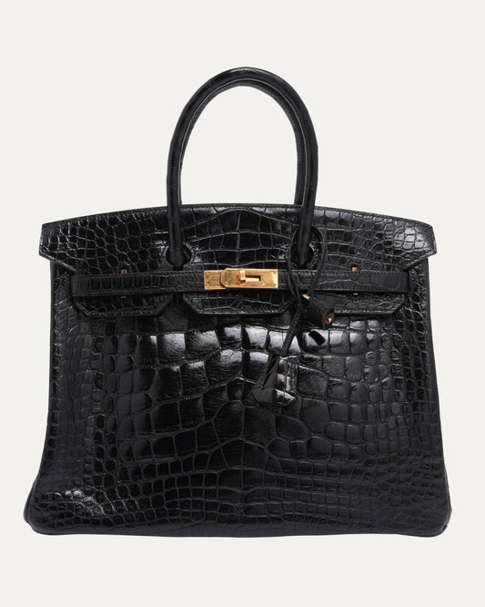 Shiny Porosus Crocodile Birkin 35