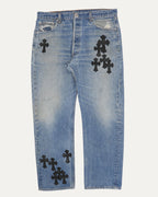 Levis 501 Cross Patch Jeans