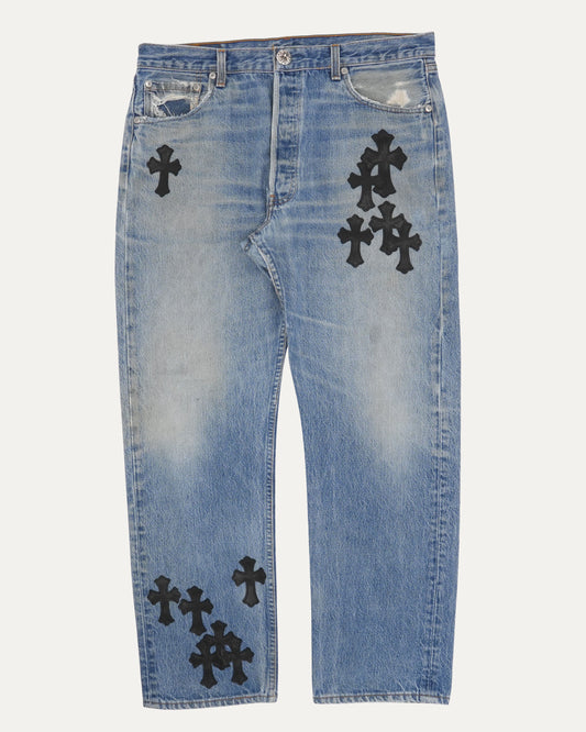 Levis 501 Cross Patch Jeans