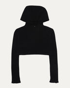 Cross Patch Cashmere Cropped Hooded Sweater