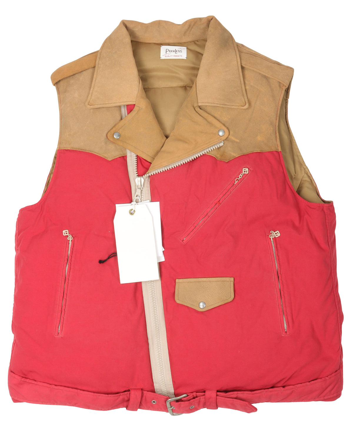 Peerless Angle Zipper Puffer Vest