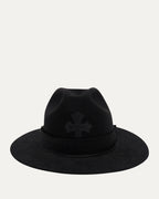 Safety Pin Embellished Cross Patch Fedora