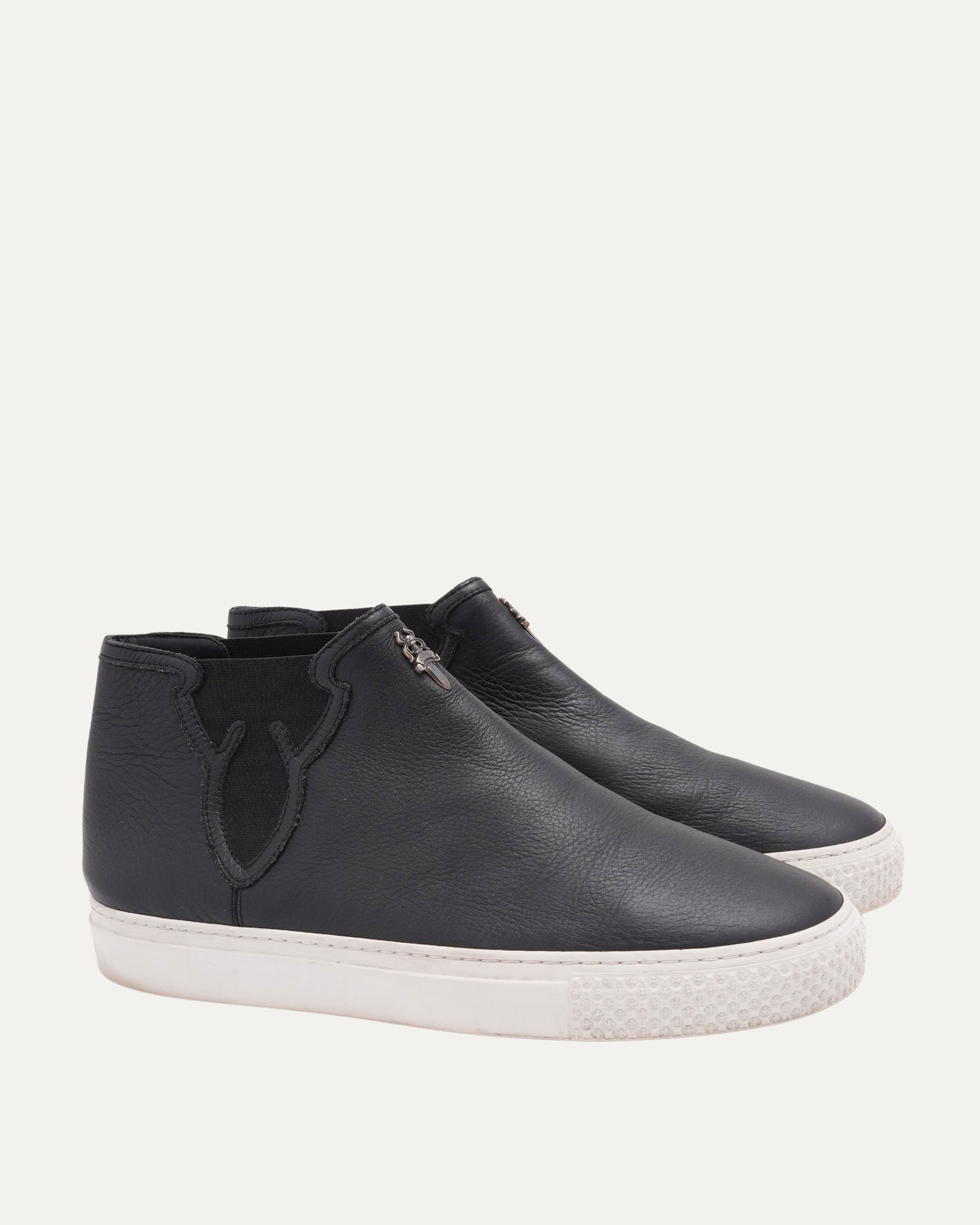 Dagger Embellished Slip On Mid Top Sneakers