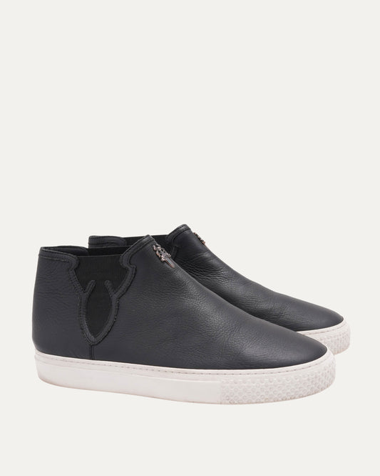 Dagger Embellished Slip On Mid Top Sneakers
