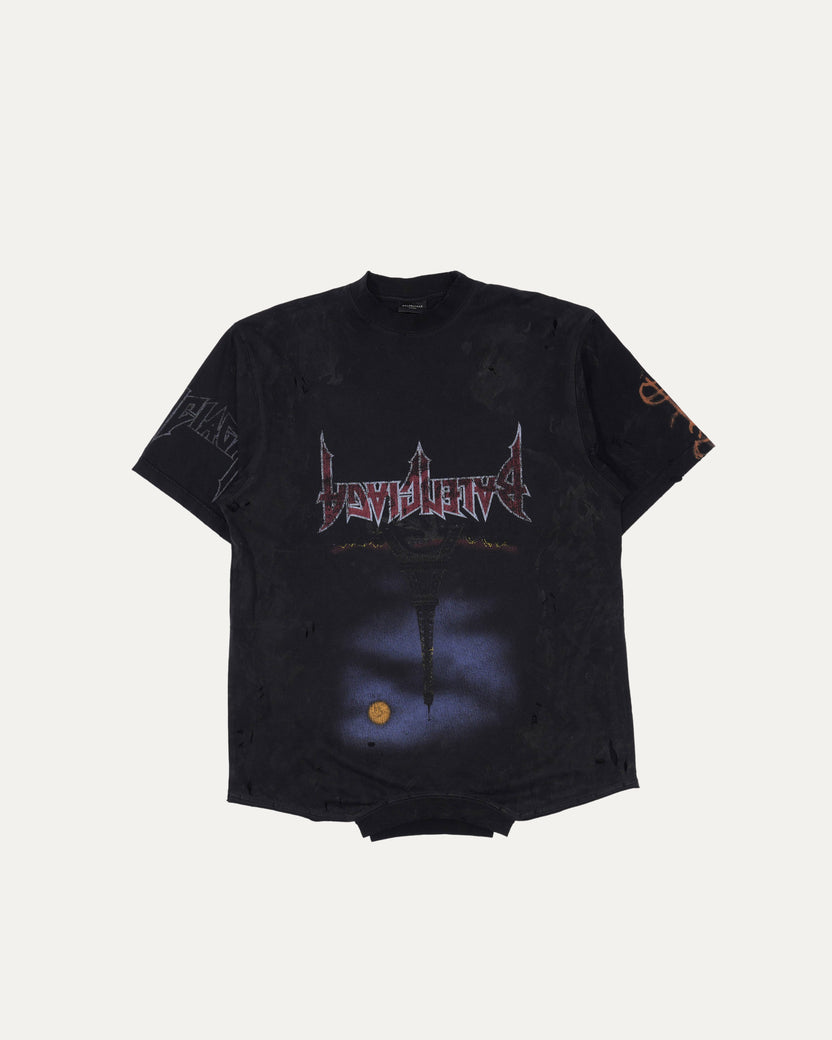 Paris Moon Upside Down Oversized T-Shirt