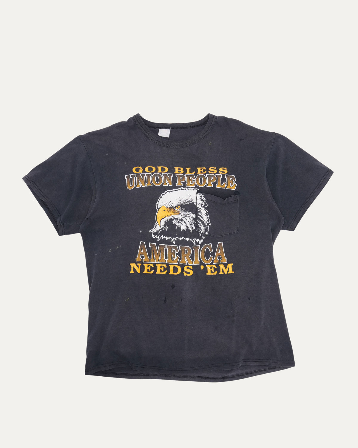 God Bless Union People Pocket Misprint T-Shirt