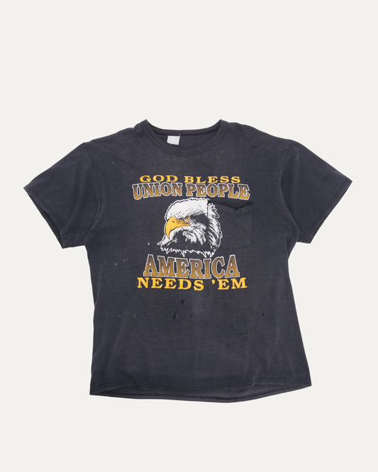 God Bless Union People Pocket Misprint T-Shirt