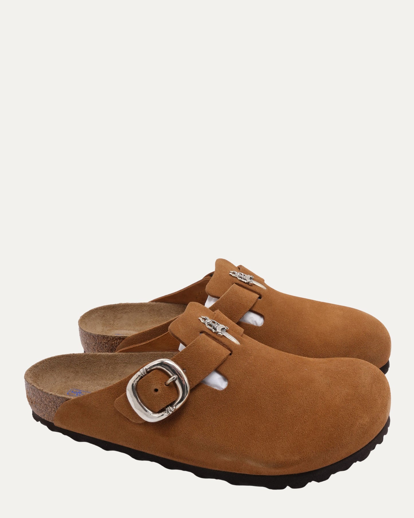 Dagger Embellished Birkenstock Boston Suede Mule