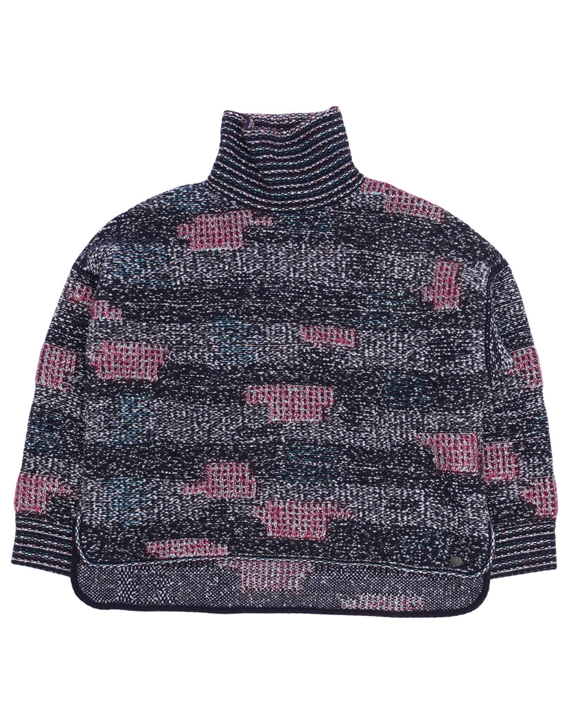 Chanel Patchwork Turtleneck Sweater