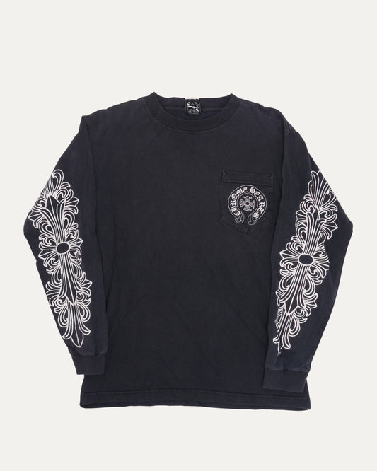 NYC Horseshoe Logo Long Sleeve Pocket T-Shirt