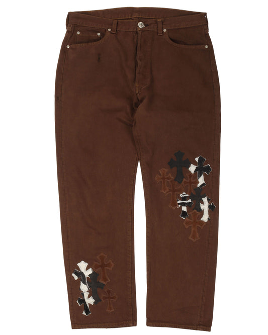NYFW Zebra Levi's Cross Patch Jeans