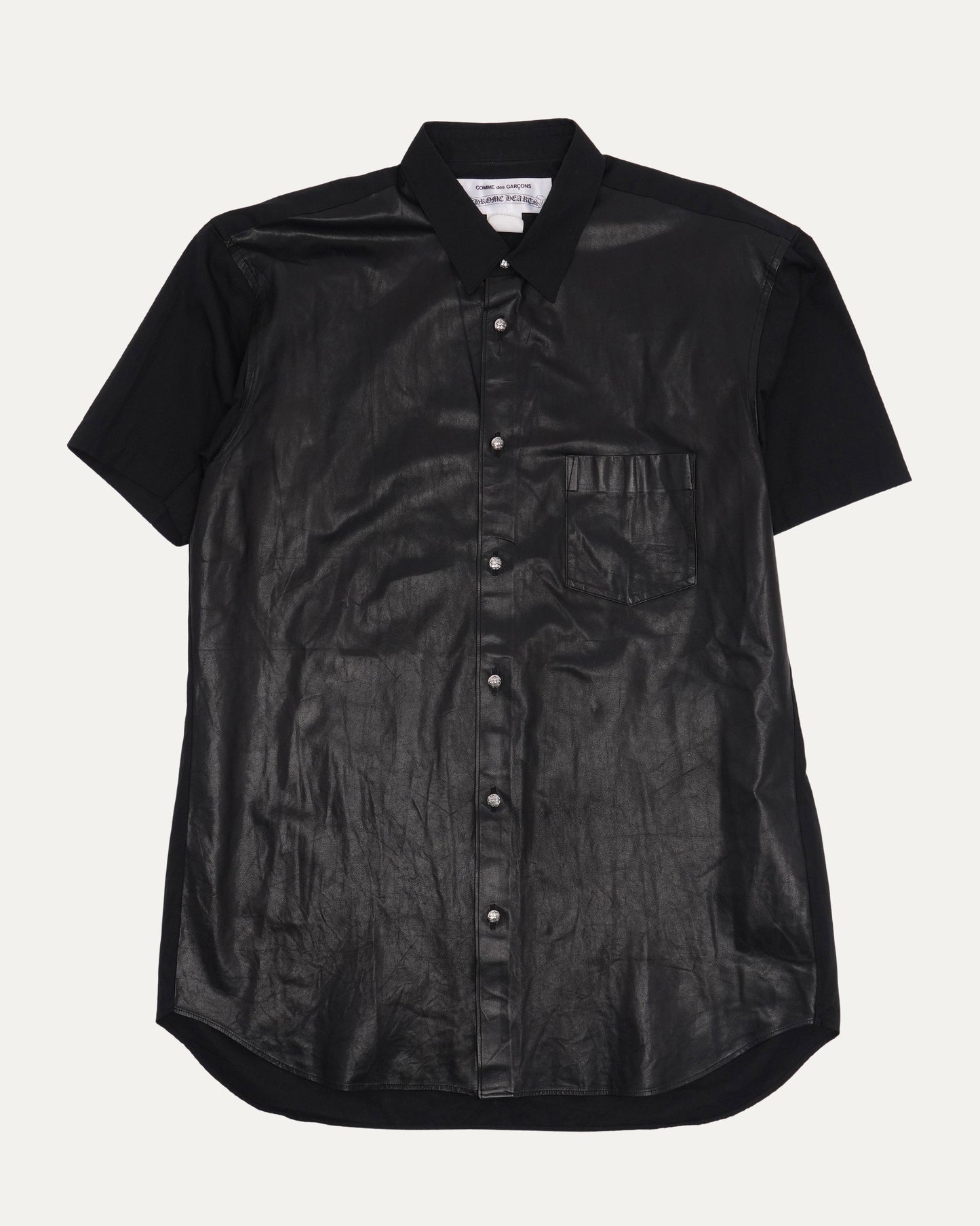 Comme des Garcons Leather Panel Shirt