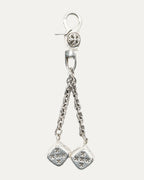 Silver Dice Keychain Clip