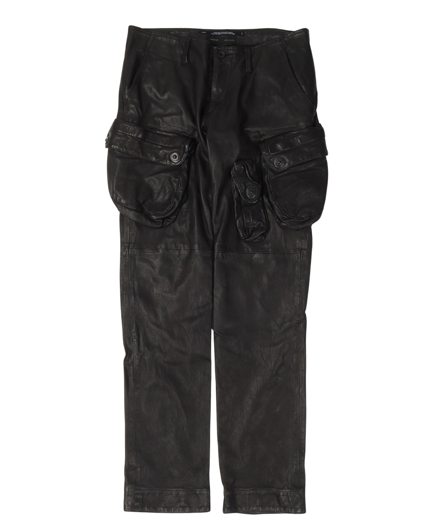 Leather Gas Mask Cargo Pants