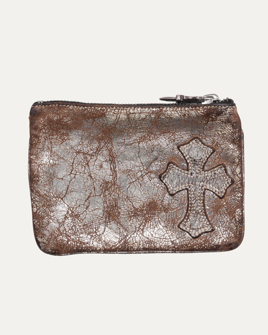 Cross Patch Zip Wallet