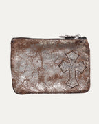 Cross Patch Zip Wallet