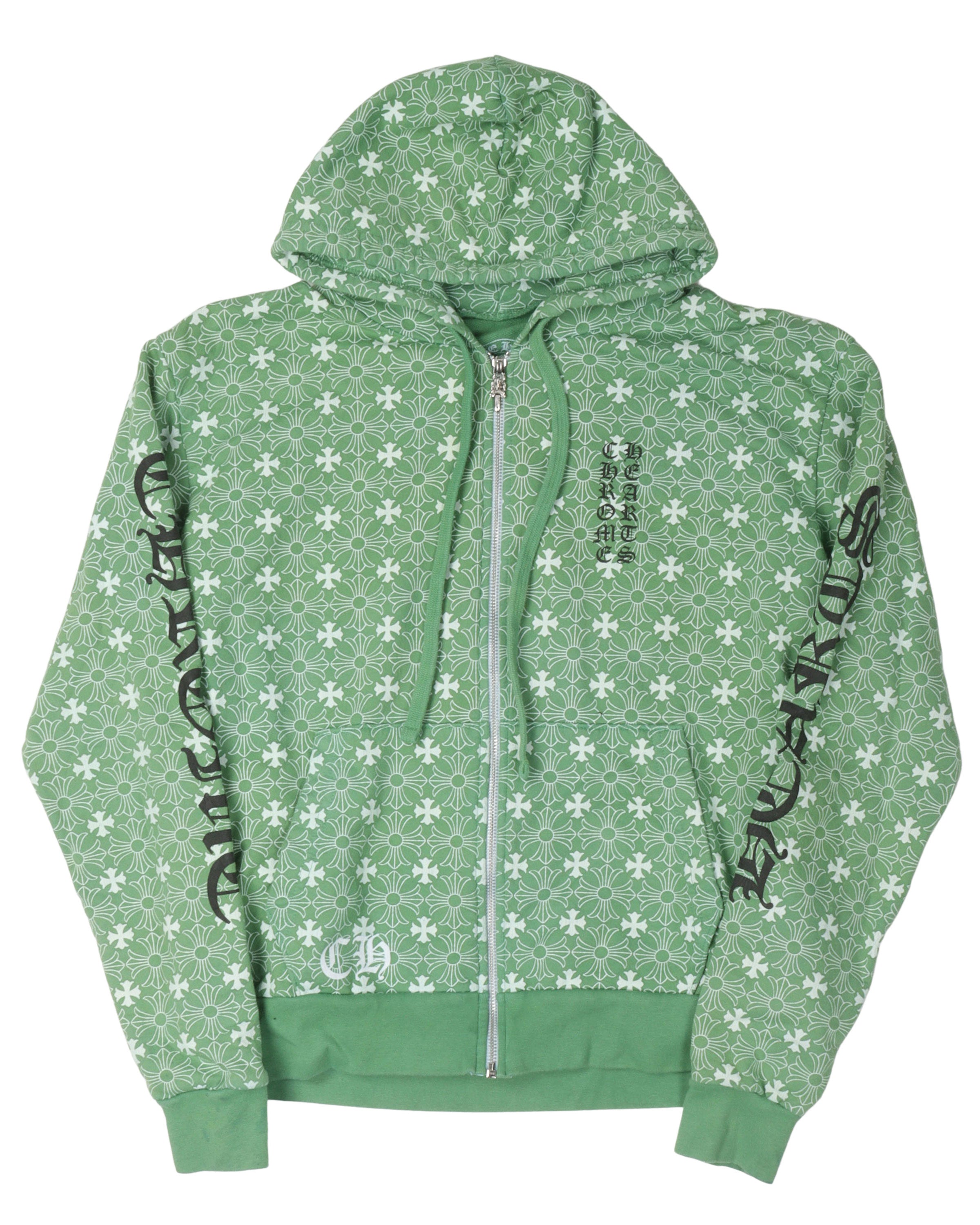 Monogram Horseshoe Logo Zip Up Hoodie