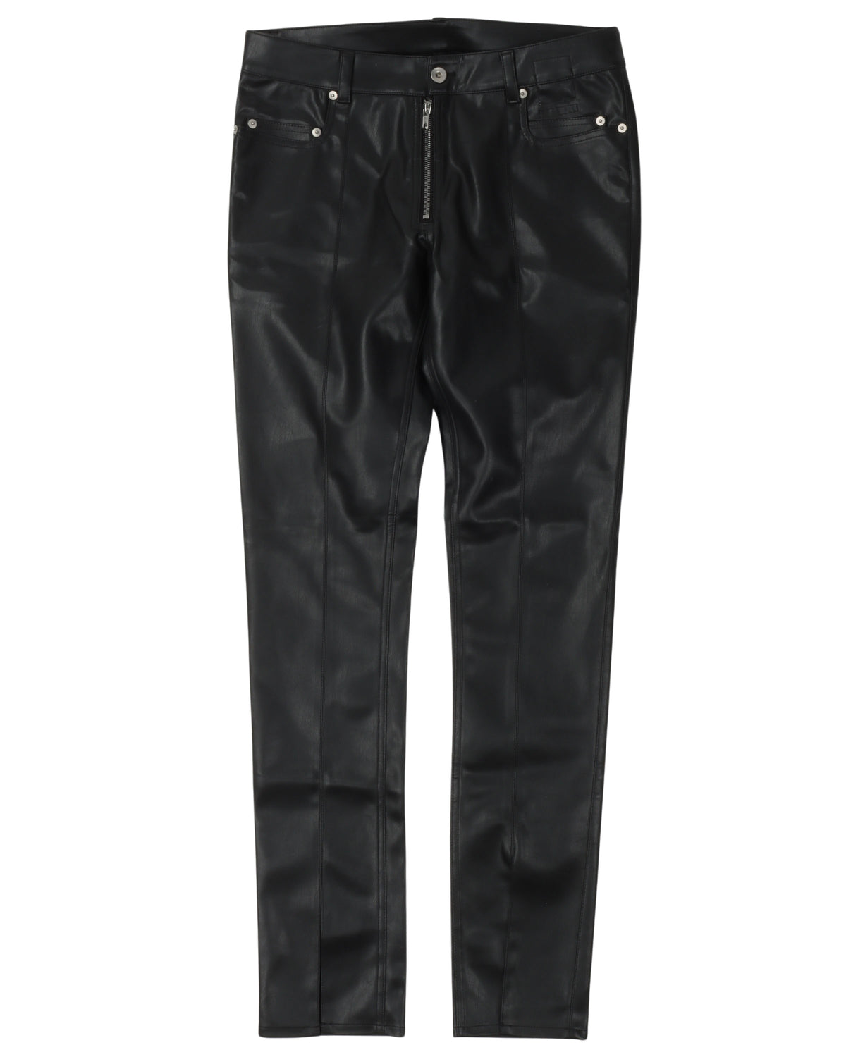Tyrone Slit Cut Faux Leather Pants