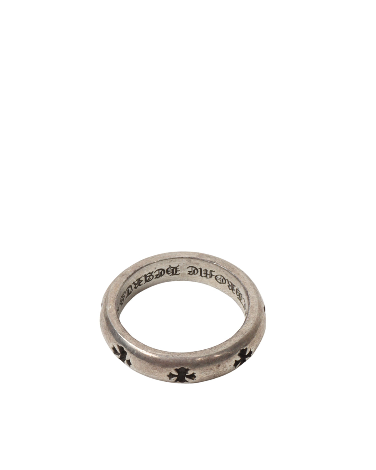Silver Plus Cross Band Ring