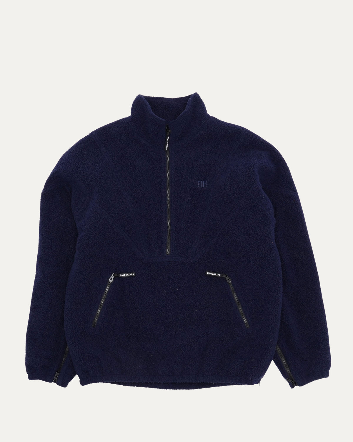 Embroidered BB Logo Fleece Half Zip