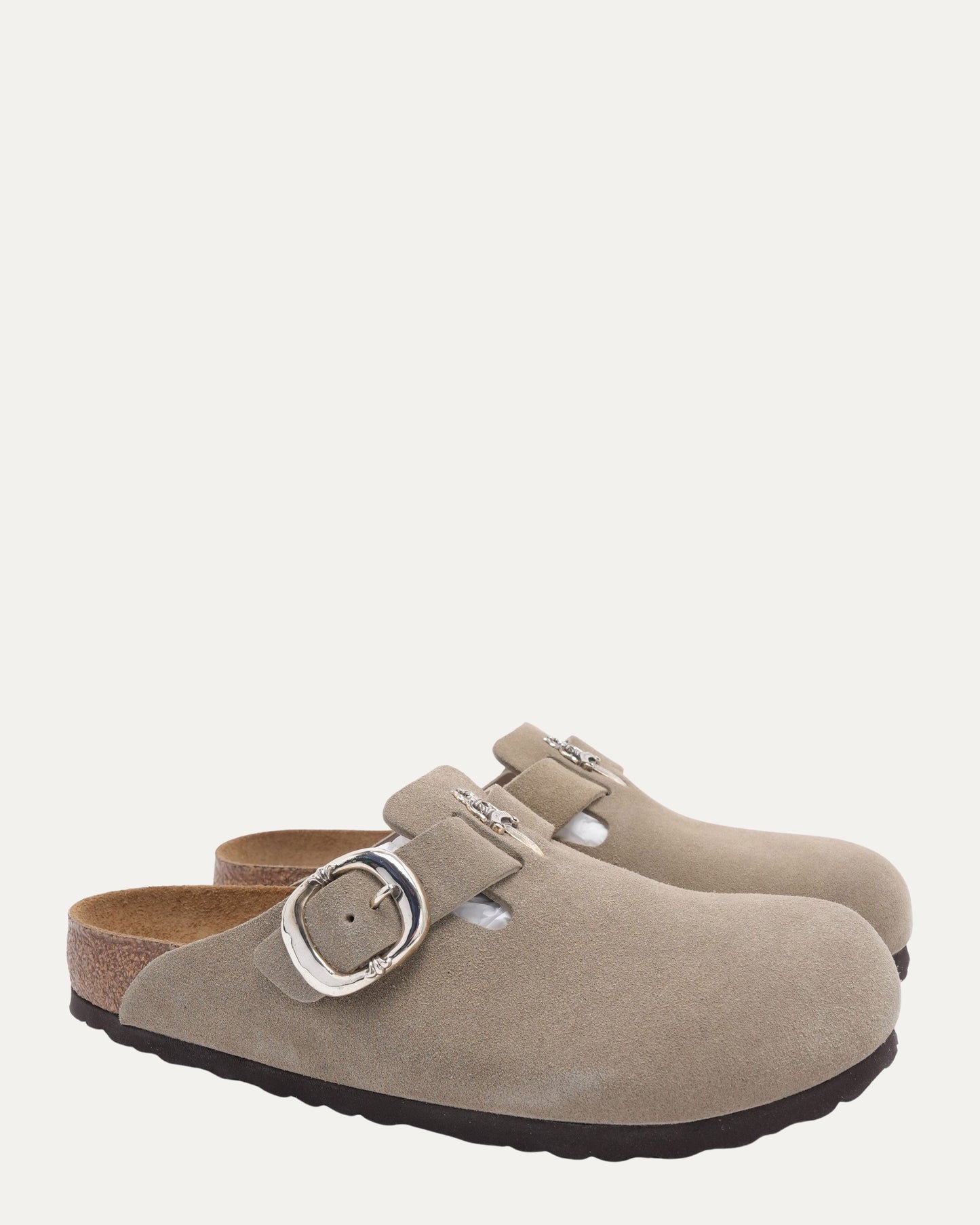 Dagger Embellished Birkenstock Boston Suede Mule