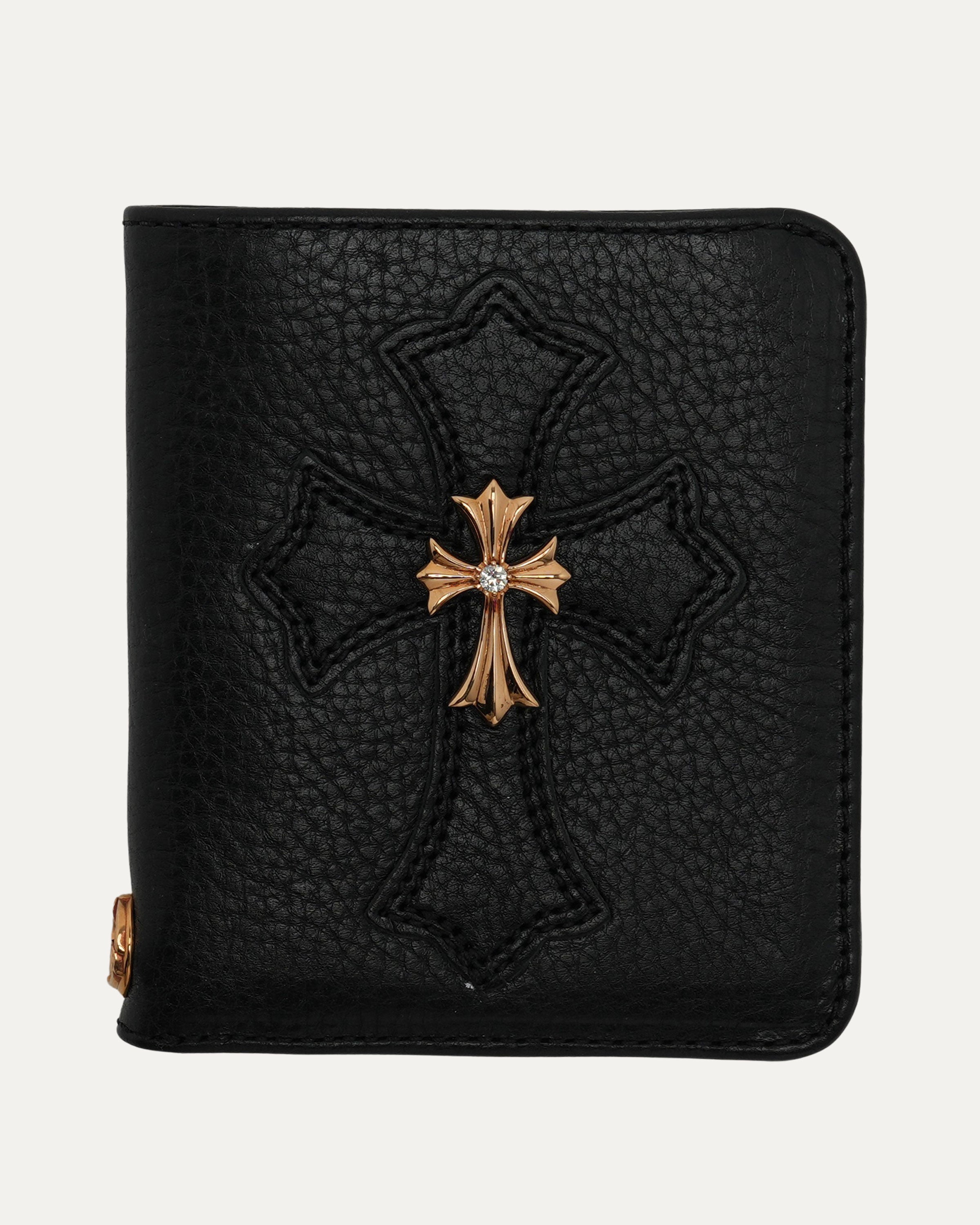 Gold and Diamond Embellished Cross Patch Dr. Digiacomo Wallet