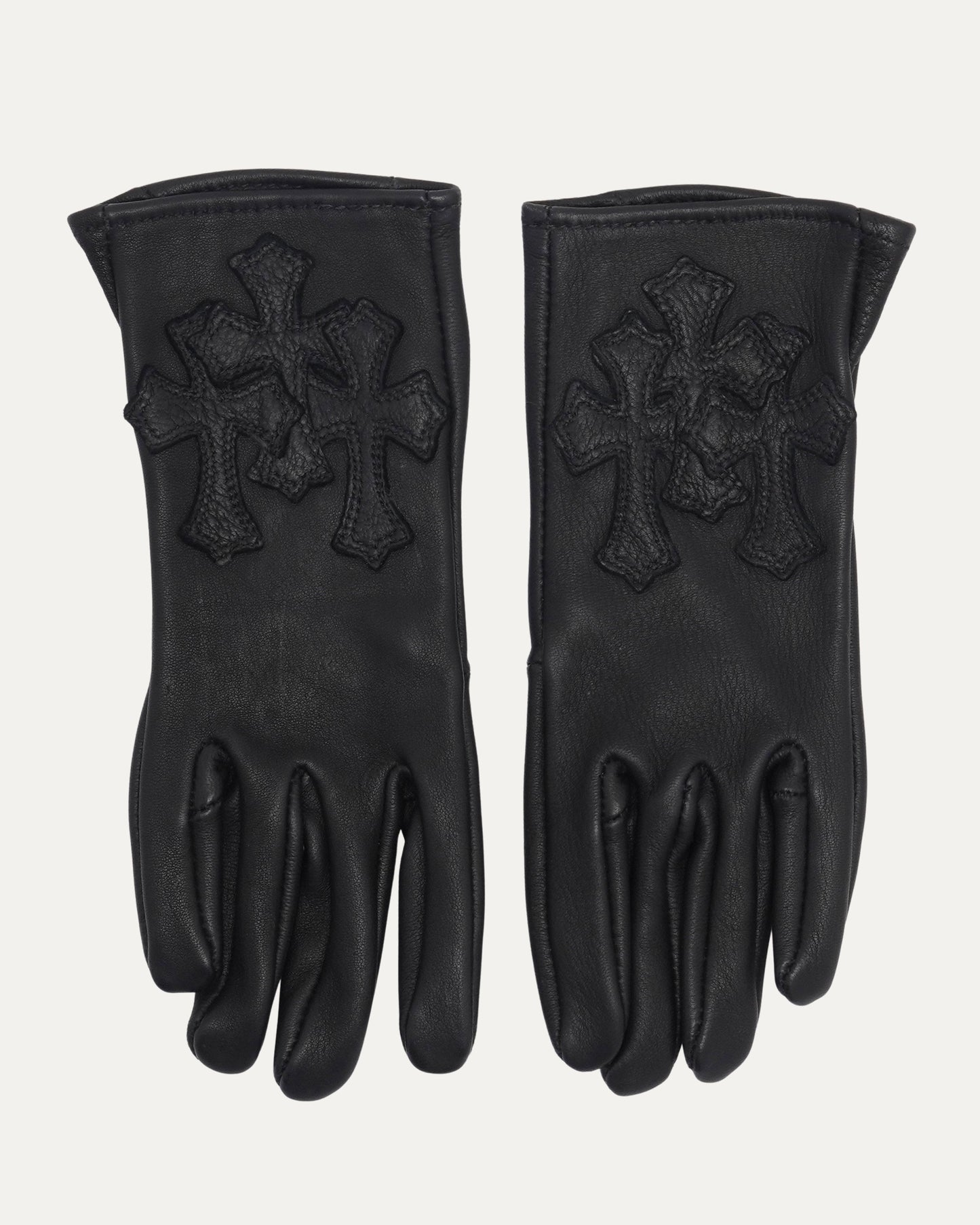 Cemetery Cross Patch Leather Gloves