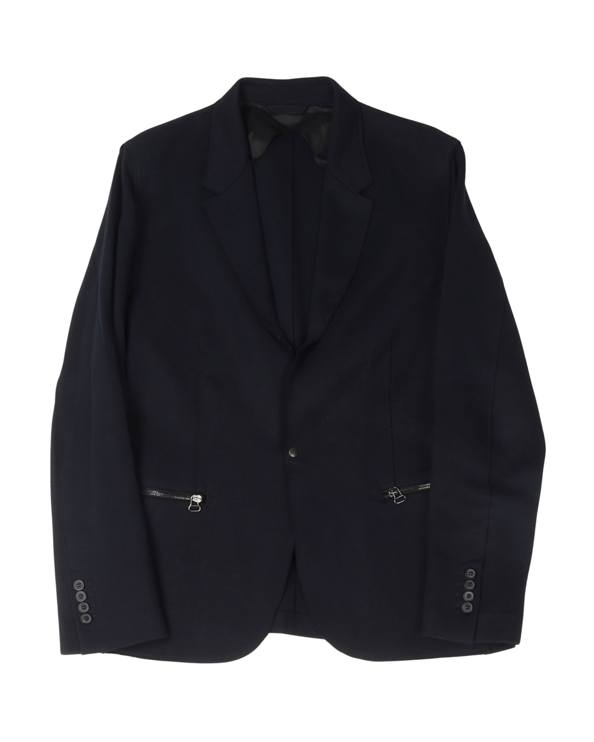 Zipper Pocket Blazer Jacket