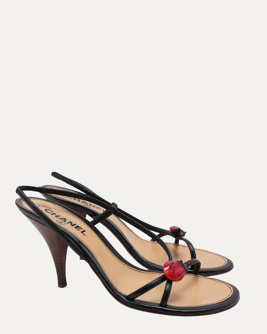Lady Bug Slingback Heeled Sandals