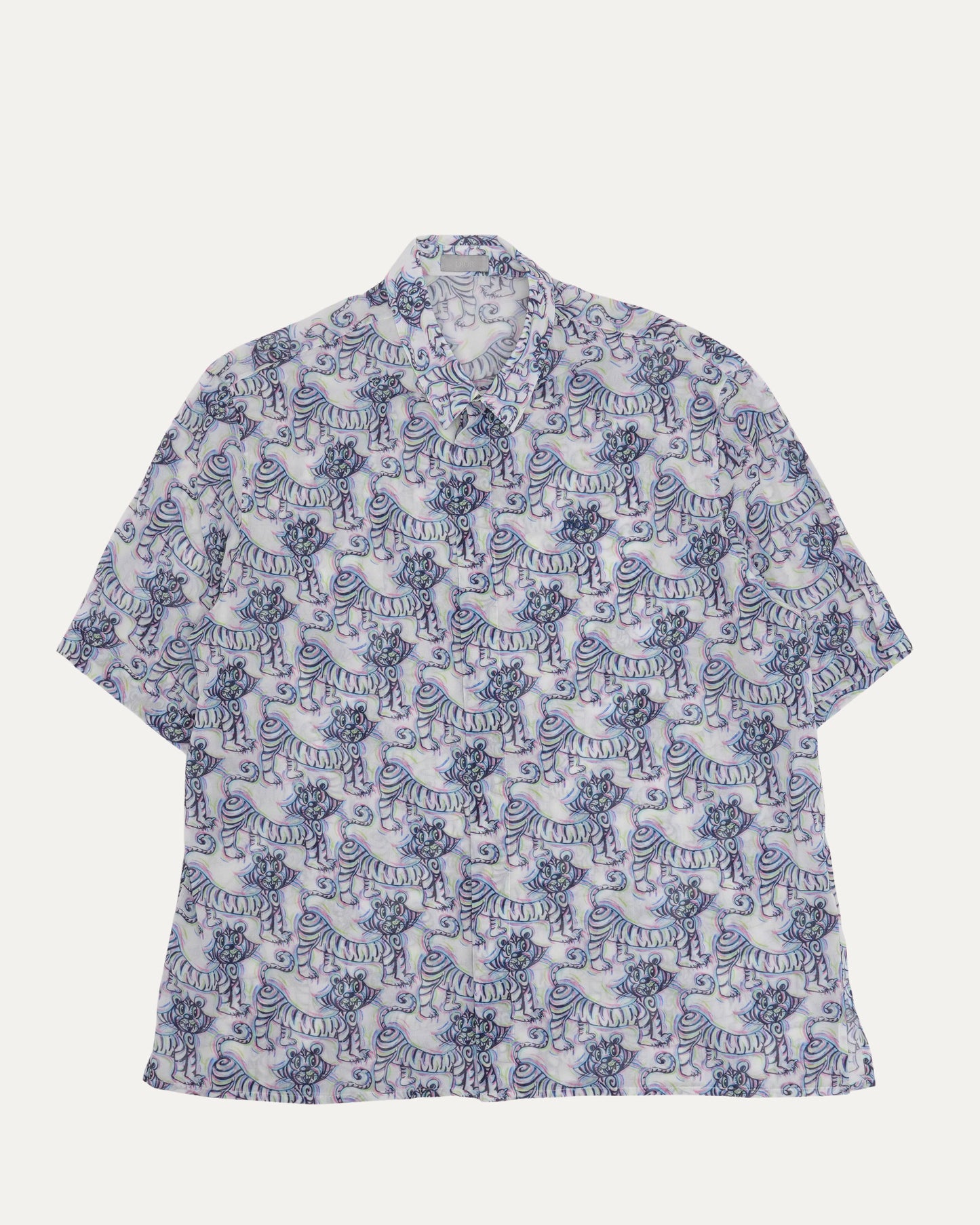 Kenny Scharf Tiger Print Short Sleeve Shirt