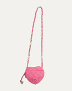 Quilted Mini Heart Flap Bag