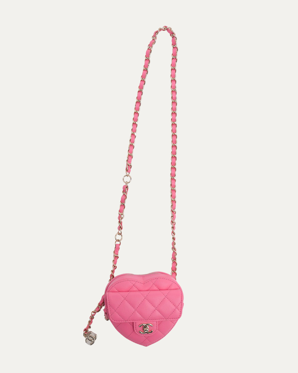 Quilted Mini Heart Flap Bag