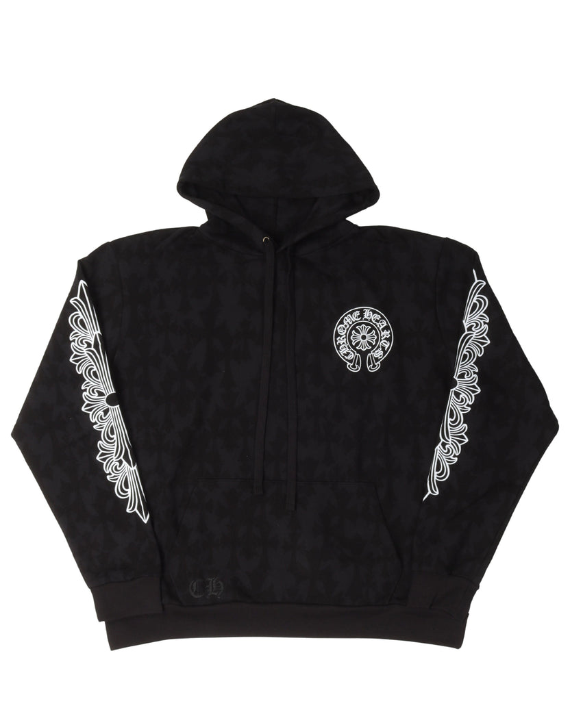 Cemetery Cross Horseshoe Logo Hoodie