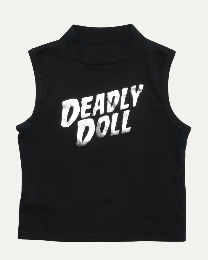 Deadly Doll Mock Neck Tank Top