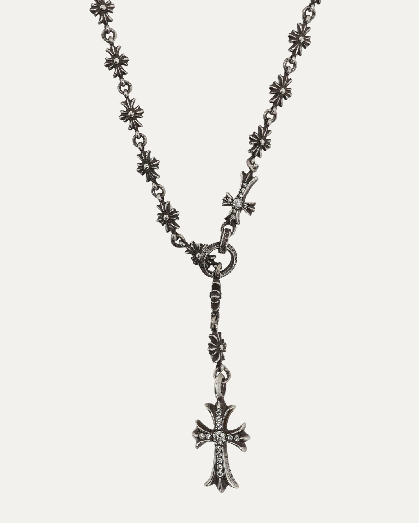 Diamond Tiny E Choke Chain Necklace
