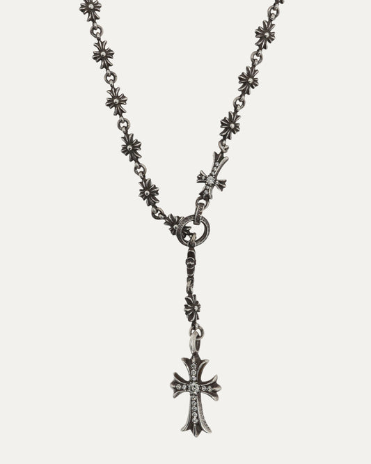 Diamond Tiny E Choke Chain Necklace